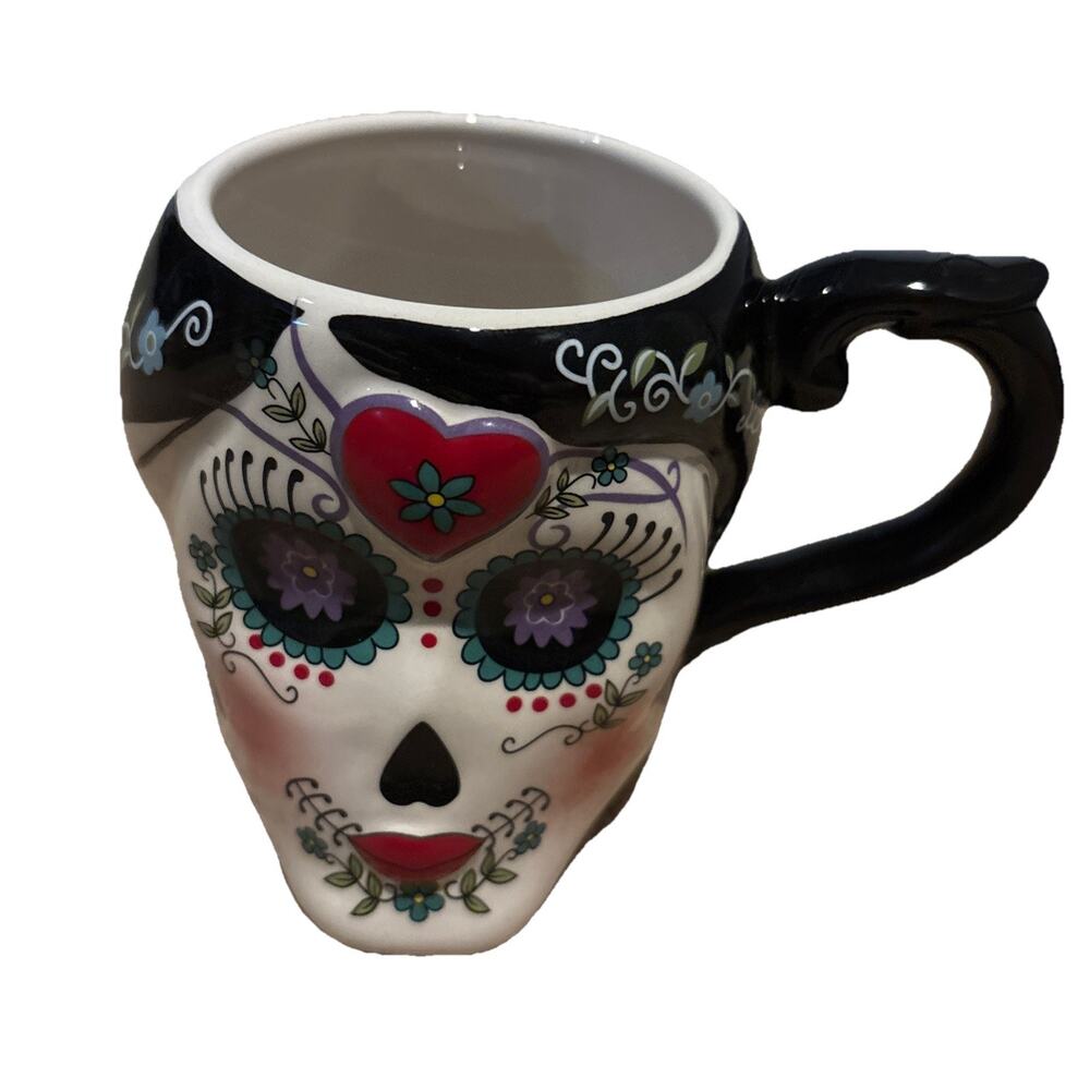 Cracker Barrel DAY OF THE DEAD Ceramic 12oz Coffee Mug